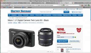Harvey Norman Nikon J1 Pricing