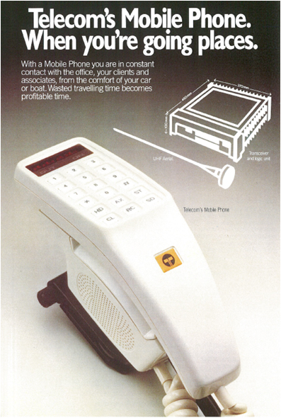 Telstra Mobile Phone circa 1981. Image courtesy Tesltra Australia.