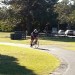 Gary Stark, on his bike. A very rare sight